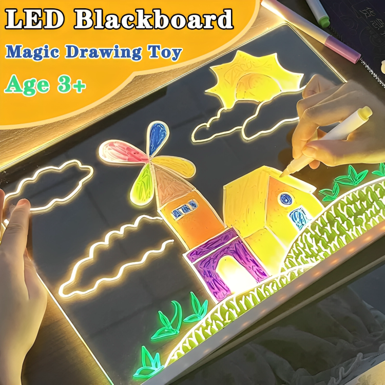 LED Luminous Blackboard & Graffiti Art Lamp for Kids