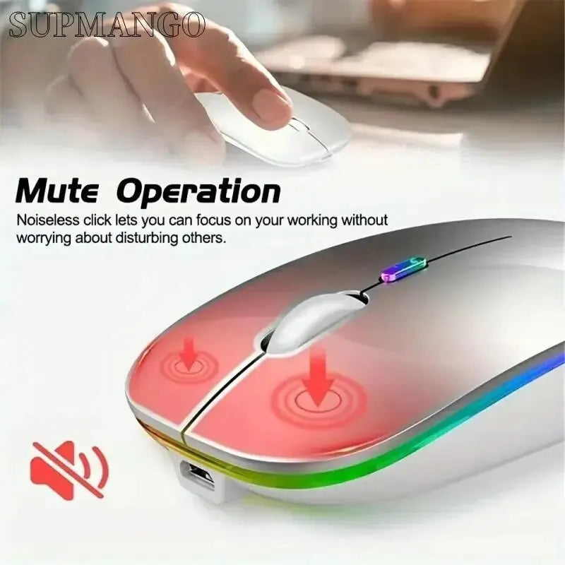 Wireless Rechargeable LED Mouse