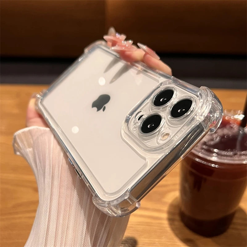 Luxury Shockproof Transparent iPhone Case