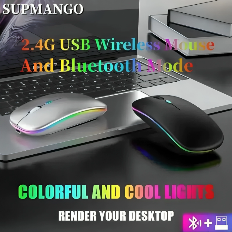 Wireless Rechargeable LED Mouse